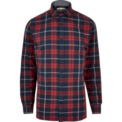 Navy Only & Sons check shirt